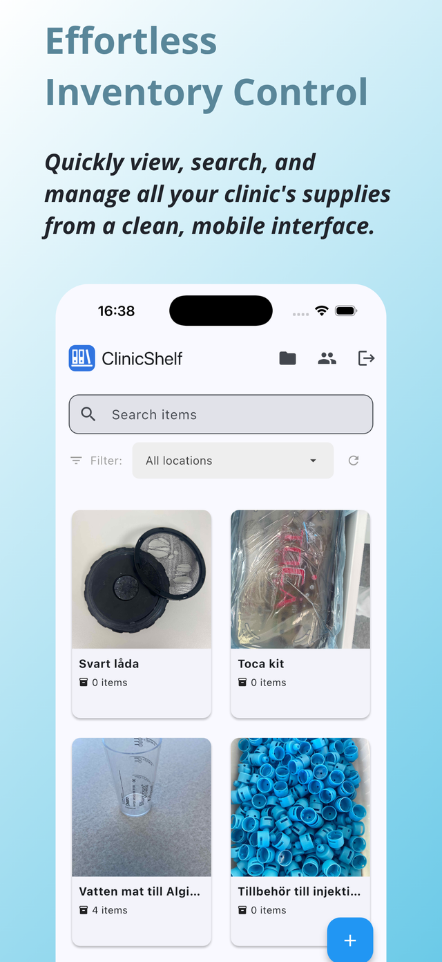 ClinicShelf screenshot 1